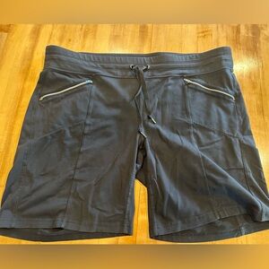 Women’s Black Athletic Shorts by Athleta with Zipper Pockets, XL